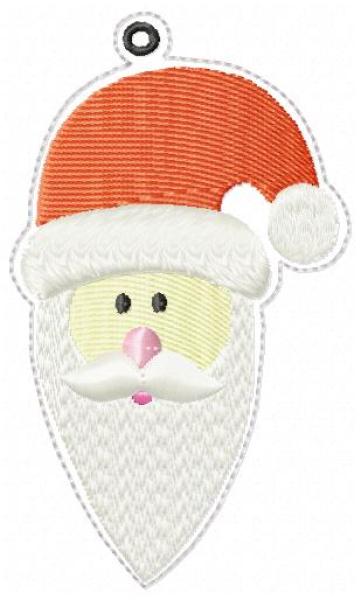 ITH Stickdatei Anhänger Nikolaus / Weihnachtsmann für 10x10cm Stickrahmen